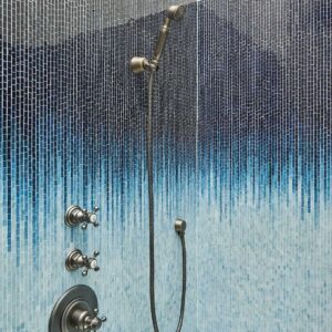 Midnight Cascade™ Glass Mosaic Wall