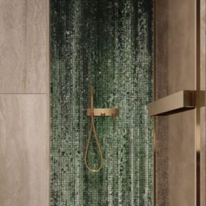 Emerald Green Mosaic Accent Wall