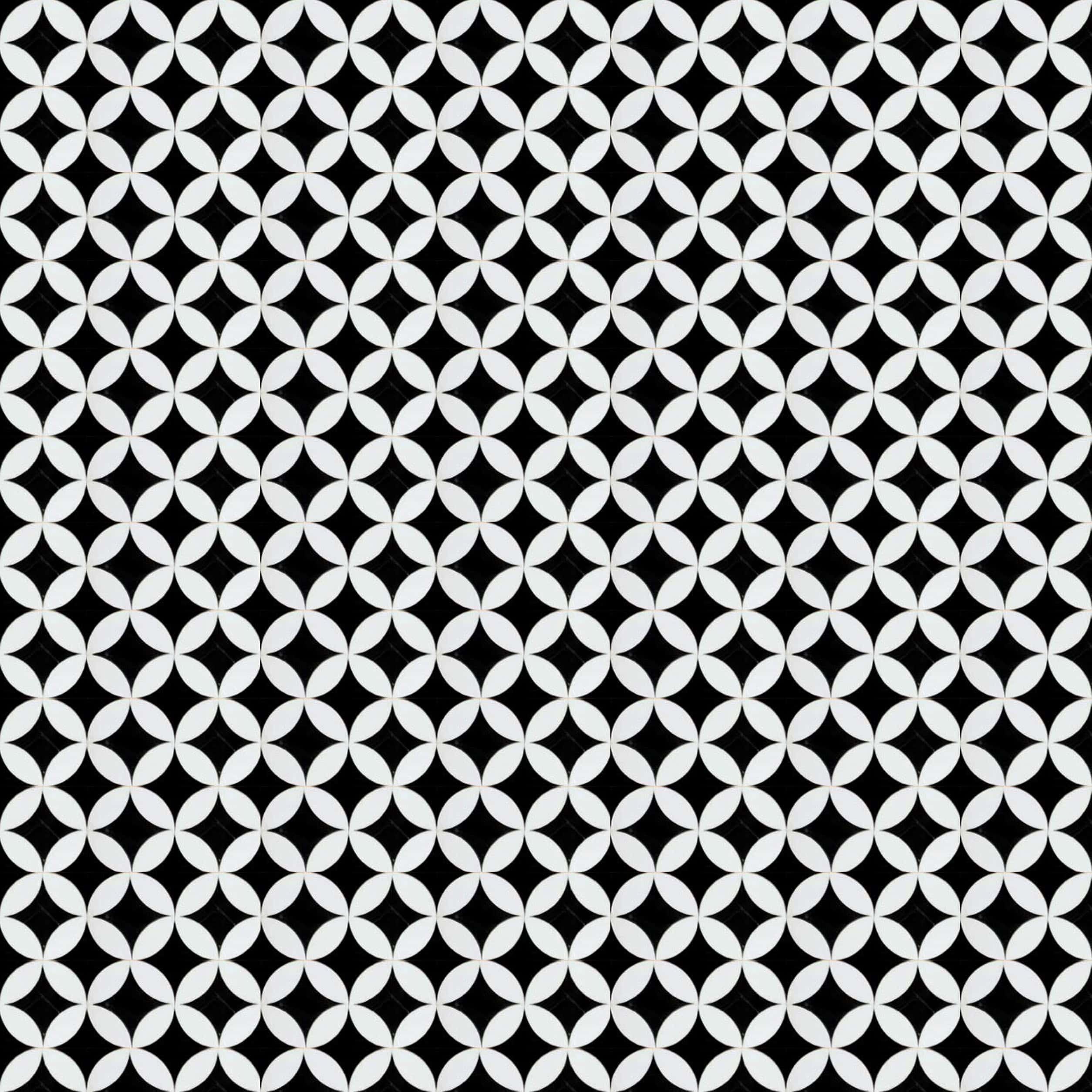 black-and-white-petal-mosaic-tile