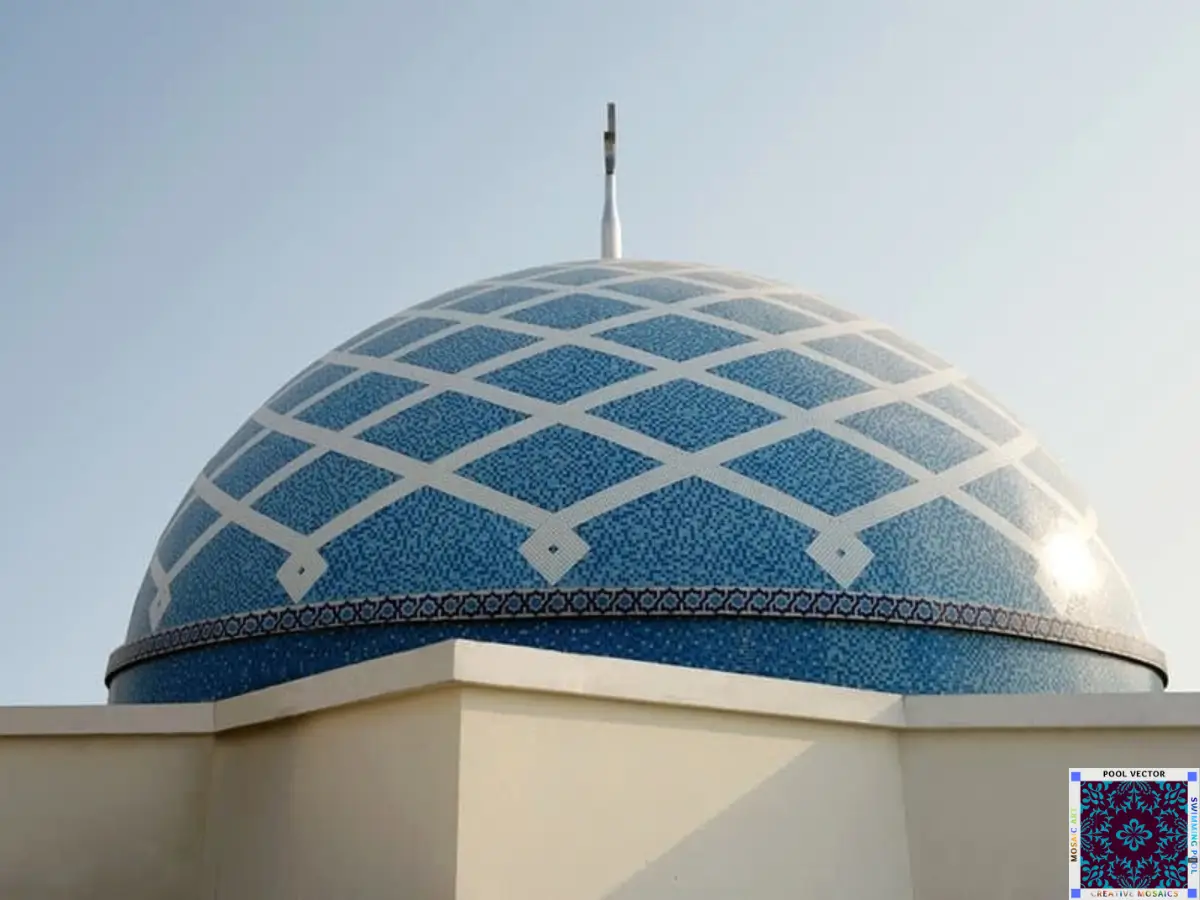 blue-white-mosaic-dome-with-arabesque-border-design