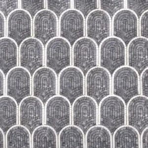 Charcoal Arch Marble Mosaic