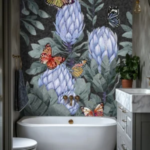 Custom Protea Mosaic Wall