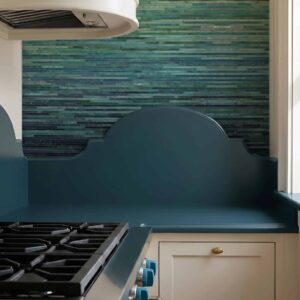 Emerald Tide Glass Mosaic Backsplash