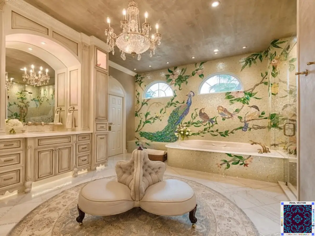 exquisite-splendor-bird-mosaic-tile-wall