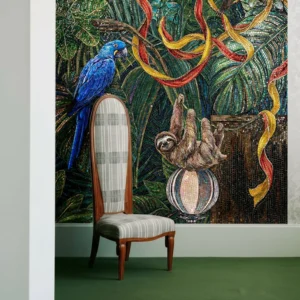 Monkey & Macaw Mosaic Wall