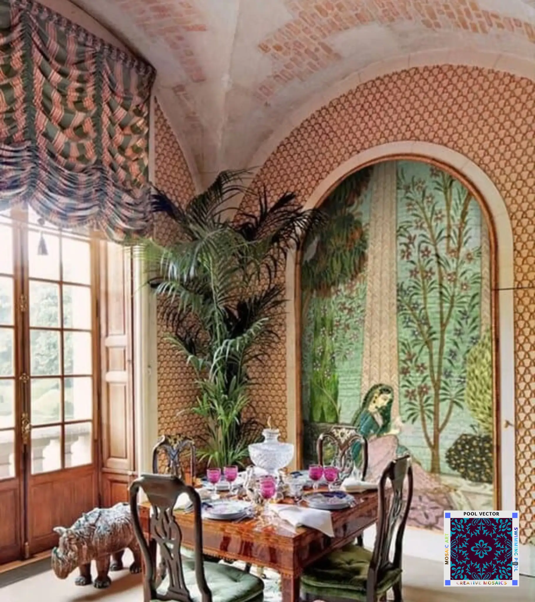 palm-tree-mosaic-art