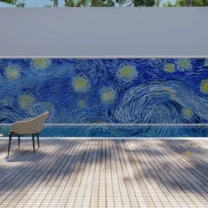 Starry Night Mosaic Hand cut Pool Art