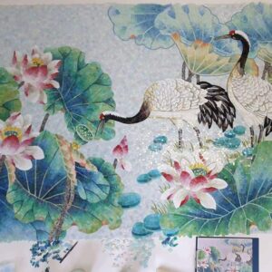 Crane Bird Mosaic Pattern