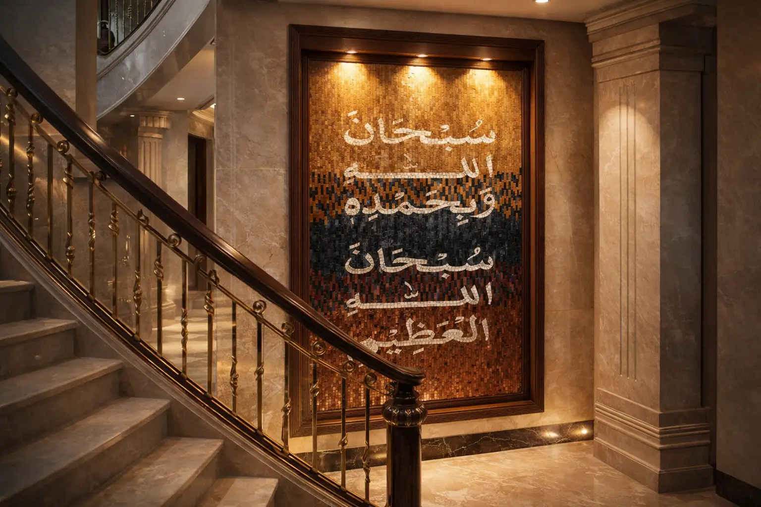 Islamic Mosaic Marble Tiles Designs Stair Front