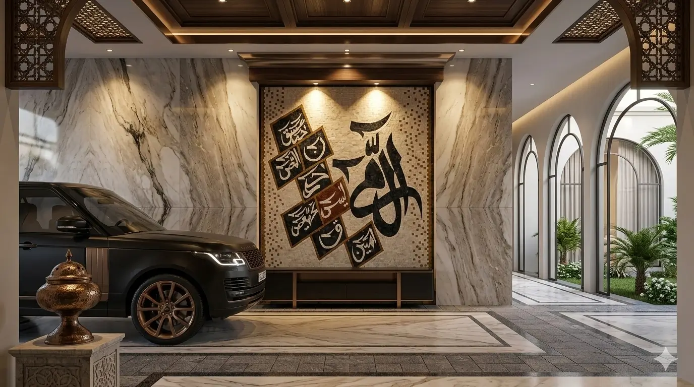 Islamic Mosaic Marble Tiles Designs Carporch Area