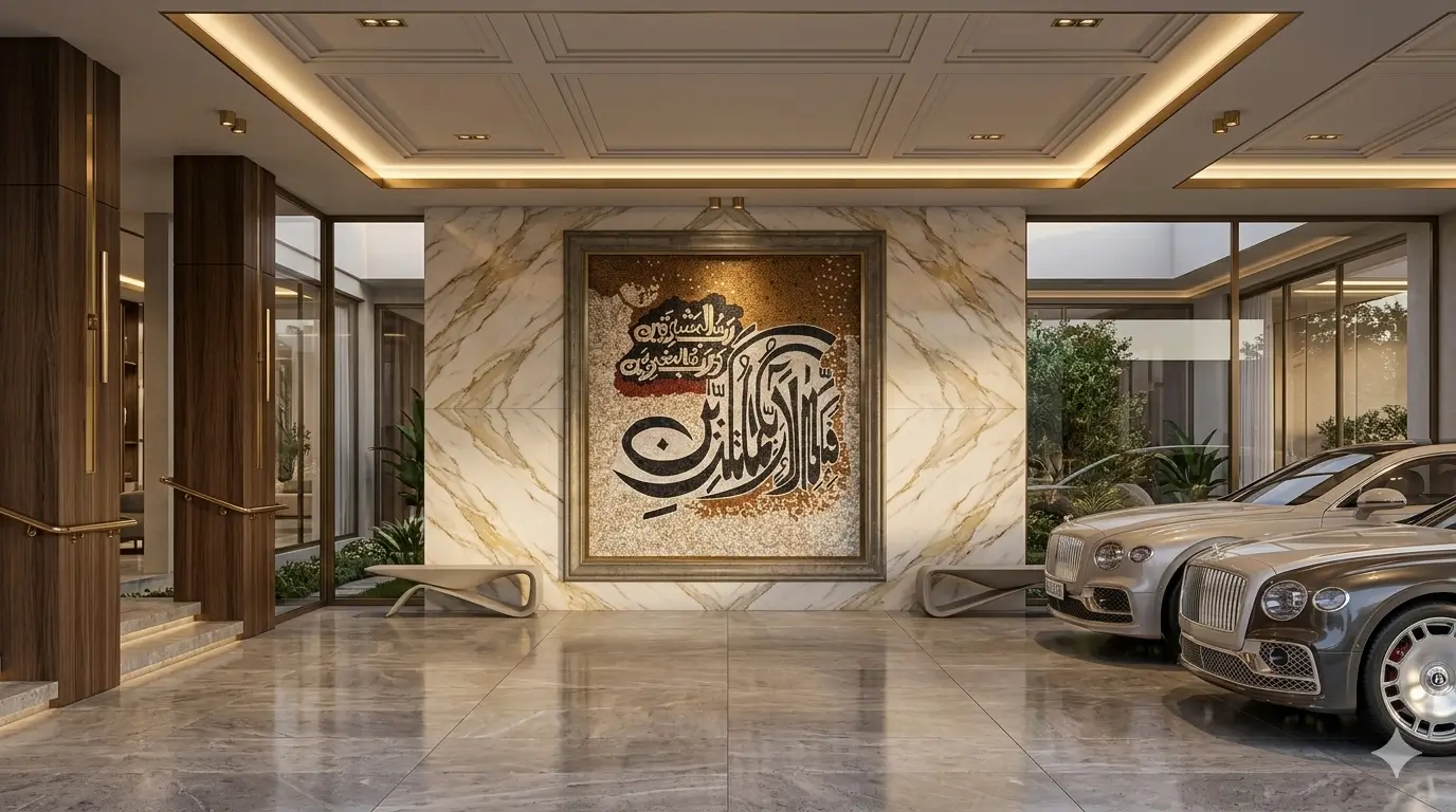 Islamic Mosaic Marble Tiles Designs Carporch Area