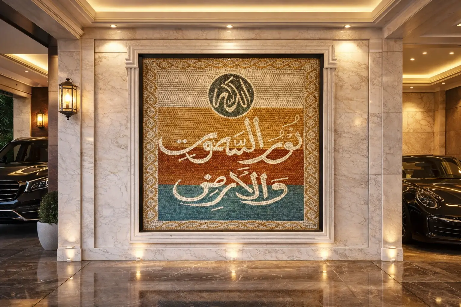 Islamic Mosaic Marble Tiles Designs Carporch Area
